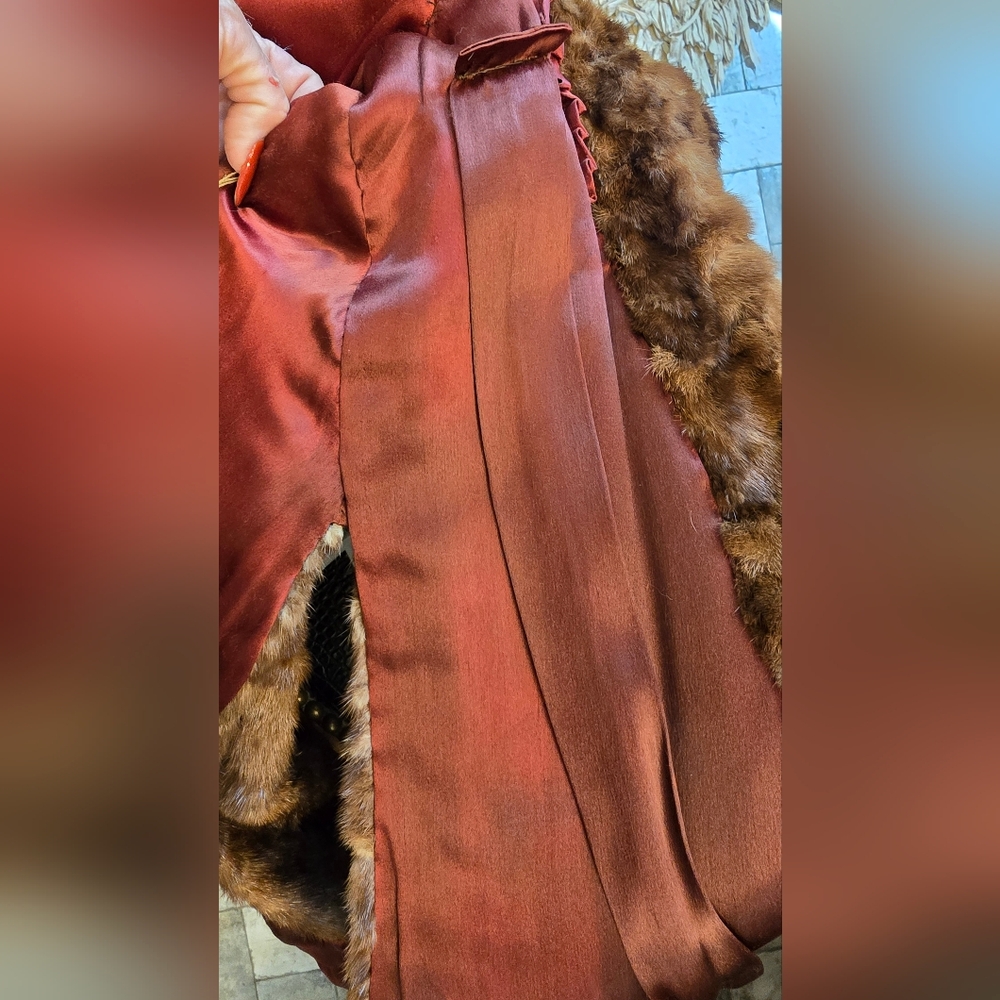 Vintage Mink Cape / Shawl In Rich Brown - Picture 10 of 10
